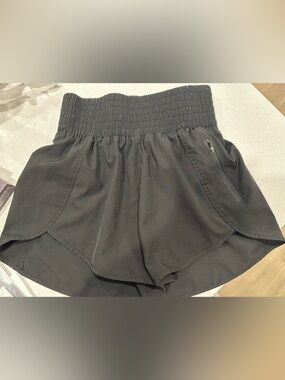 Amazon Women Black Elastic Waist Running Shorts